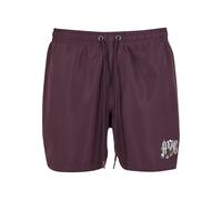 MJ Gonzales Shorts de bain 'Lone Hunter' marron / violet foncé / noir / blanc cassé, Taille XXL