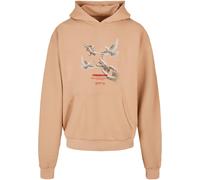 MJ Gonzales Sweat-shirt 'Freedom' nude / gris / rouge foncé / blanc, Taille L