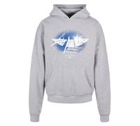MJ Gonzales Sweat-shirt 'Higher Than Heaven V.4' bleu / gris / blanc, Taille XXL