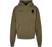 MJ Gonzales Sweat-shirt 'METAMORPHOSE V.2' olive / violet / noir / blanc, Taille XXXL