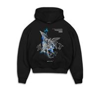 MJ Gonzales Sweat-shirt 'SAINT V.1' bleu / gris / noir / blanc, Taille L