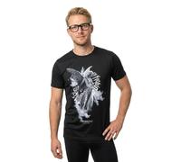 MJ Gonzales T-Shirt 'Angle 3.0 Heavy' gris / noir / blanc, Taille S