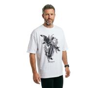 MJ Gonzales T-Shirt gris foncé / noir / blanc, Taille XL