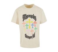 MJ Gonzales T-Shirt 'Grace of God' sable / bleu / jaune / vert / rouge / noir, Taille S