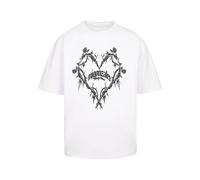 MJ Gonzales T-Shirt 'Heart of Thornes' anthracite / noir / blanc, Taille M