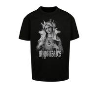 MJ Gonzales T-Shirt 'LADY OF GRACE x' gris / gris clair / noir, Taille XS