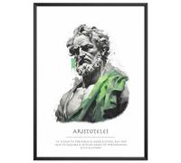 MJ-Graphics Poster de motivation d'Aristote avec dicton de motivation - Philosophie et sagesse - Tableau mural DIN A3 dans galerie - Papier poster extra épais - FineArt - Impression d'art sans cadre