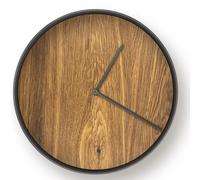 MJ01 Horloge murale Petite Janua Acier brut - Chêne huilé naturel - JANUA MJ01 RO NATU GEOELT