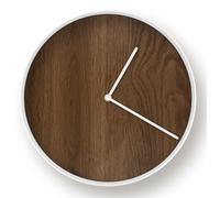 MJ01 Horloge murale Petite Janua Blanc - Chêne fumé huilé naturel - JANUA MJ01 W RAUCH NAT GEOL