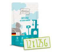 MjAMjAM - nourriture humide premium pour chats - Quetschie - Chèvre tendre aux délicieuses carottes, paquet de 12 (12 x 125 g), sans céréales avec supplément de viande