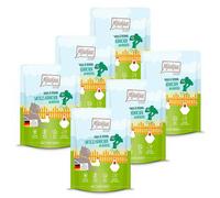 MjAMjAM - Premium Nourriture Humide pour Chats - Quetschie - Chicks & Friends Poulet juteux au Brocoli, Paquet de 6 (6 x 300g), sans céréales