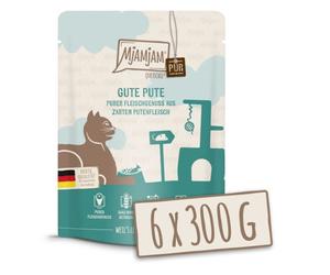 MjAMjAM - Aliment pour chat - Quetschie - fête de viande pure - dinde de qualité supérieure - 6 x 300 g