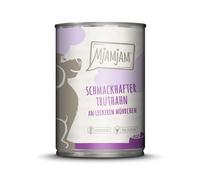 MjAMjAM - Nourriture Humide pour Chiens - Dinde savoureuse avec ajout de délicieuses Carottes, 1 Paquet (1 x 400 g), sans céréales avec de la Viande supplémentaire