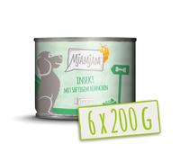 MjAMjAM - nourriture humide premium pour chiens - Insecte au poulet juteux, pack de 6 (6 x 200 g), sans céréales avec protéines d'insectes