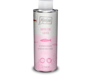 MjAMjAM - complément alimentaire pour chiens et chats - huile de saumon naturelle, 1 pack (1 x 500 g), naturel sans conservateur de synthèse