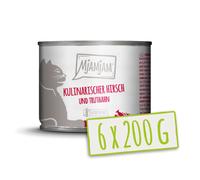 MjAMjAM Conserves pour chat à la venaison, dinde et canneberges fraîches - 6 x 200 g