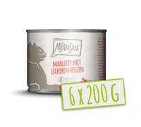 MjAMjAM Conserves pour chat au cœurs de poulet et boeuf - 6 x 200 g