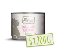 MjAMjAM Conserves pour chat au poulet et saumon sauvage - 6 x 200 g