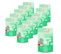 MjAMjAM - Nourriture Humide de qualité supérieure pour Chat - Quetschie - Insecte au Poulet juteux - Lot de 12 (12 x 125 g) - Durable et sans céréales - avec protéines d'insectes