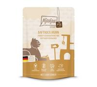 MjAMjAM - Nourriture Humide pour Chat Premium - Quetschie - Plaisir Pur à la Viande - Poulet pulpeux juteux, 1 Paquet (1 x 300g), sans céréales avec Viande supplémentaire