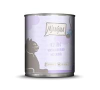 MjAMjAM - nourriture humide premium pour chat - chaton excellent veau à l'huile de saumon, pack de 6 (6 x 800 g), sans céréales avec supplément de viande