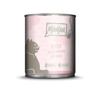 MjAMjAM - nourriture humide premium pour chat - poulet juteux pour chaton à l'huile de saumon, pack de 6 (6 x 800 g), sans céréales avec supplément de viande