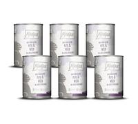 MjAMjAM - Nourriture Humide Premium pour Chats - Duo de Bonne Dinde & gibier aux Morceaux de Pomme, Pack de 6 (6 x 400g), sans céréales avec Un supplément de Viande