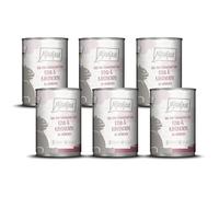 MjAMjAM - Nourriture Humide Premium pour Chats - Duo de Savoureux bœuf & Lapin sur Carottes, Pack de 6 (6 x 400g), sans céréales avec Un supplément de Viande