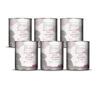 MjAMjAM - Nourriture Humide Premium pour Chats - Duo de Savoureux bœuf & Lapin sur Carottes, Pack de 6 (6 x 800g), sans céréales avec Un supplément de Viande