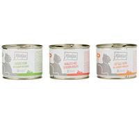 MjAMjAM - nourriture humide premium pour chats - emballage mixte I - poulet, bœuf, cœurs, pack de 6 (6 x 200 g), sans céréales avec supplément de viande