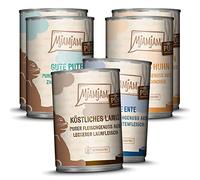 MjAMjAM - nourriture humide premium pour chats - emballage mixte V - pur plaisir de la viande, pack de 6 (6 x 400 g), sans céréales avec supplément de viande