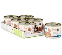 MjAMjAM - nourriture humide premium pour chats - emballage mixte V - pur plaisir de la viande, pack de 6 (6 x 200 g), sans céréales avec supplément de viande