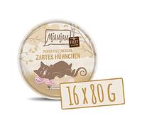 MjAMjAM - Nourriture Humide Premium pour Chats - Filet de Poulet Tendre 80g, Paquet de 16 (16 x 80 g), Nature avec Extra Viande