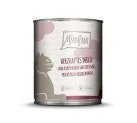 MjAMjAM - nourriture humide premium pour chats - gibier copieux et lapin aux myrtilles fruitées, pack de 6 (6 x 800 g), sans céréales avec supplément de viande