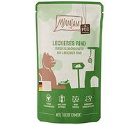 MjAMjAM - Nourriture Humide Premium pour Chats - Gourde - Pur Plaisir de Viande - délicieux bœuf Pur 1 x 125 g - sans céréales avec Encore Plus de Viande