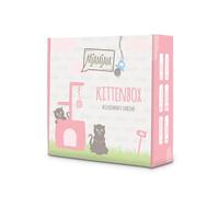 MjAMjAM - Nourriture humide premium pour chats - Kitten Box - 3x Poulet avec huile de saumon & 3x Veau avec huile de saumon, Poche de nourriture, Stylo, Couvercle de boîte, Pack de 6 (6 x 200 g)