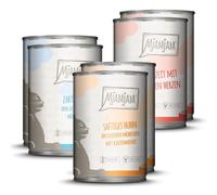 MjAMjAM - nourriture humide premium pour chats - pack d'essai, pack de 6 (6 x 400 g), sans céréales avec supplément de viande