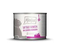 MjAMjAM - Nourriture Humide Premium pour Chats - Porc juteux avec de délicieuses Carottes, Pack de 1 (1 x 200 g), sans céréales avec de la Viande supplémentaire