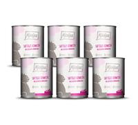 MjAMjAM - Nourriture Humide Premium pour Chats - Porc juteux avec de délicieuses Carottes, Paquet de 6 (6 x 800 g), sans céréales avec de la Viande supplémentaire