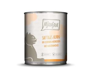 MjAMjAM - nourriture humide premium pour chats - poulet juteux avec de délicieuses carottes, pack de 6 (6 x 800 g), sans céréales avec un supplément de viande