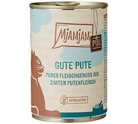MjAMjAM - nourriture humide premium pour chats - pur plaisir de la viande - bonne dinde pure, pack de 6 (6 x 400 g), sans céréales avec supplément de viande