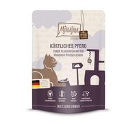 MjAMjAM - Nourriture humide premium pour chats - Quetschie - délice pure viande - viande de cheval délicieuse à l’état pur, 1 paquet (1 x 300g), sans céréales avec un supplément de viande