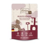 MjAMjAM - Nourriture humide premium pour chats - Quetschie - délice pure viande - viande de kangourou délicate à l’état pur, 1 paquet (1 x 300g), sans céréales avec un supplément de viande