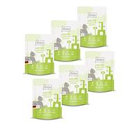 MjAMjAM - nourriture humide premium pour chats - Quetschie - délicieux bœuf avec potiron cuit à la vapeur, pack de 6 (6 x 300 g), sans céréales avec un supplément de viande