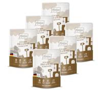 MjAMjAM - Nourriture humide premium pour chats - Quetschie - DUO de bœuf délicieux et dinde savoureuse accompagné de courge à l’étuvée, pack de 6 (6 x 300g), sans céréales avec un supplément de viande