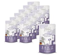 MjAMjAM - Nourriture humide premium pour chats - Quetschie - DUO de lapin et poulet juteux accompagné de courge à l’étuvée, pack de 12 (12 x 125g), sans céréales avec un supplément de viande