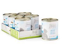 MjAMjAM - nourriture humide premium pour chats - tendre canard et volaille avec de délicieuses carottes, pack de 6 (6 x 800 g), sans céréales avec un supplément de viande