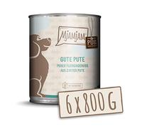 MjAMjAM - Nourriture Humide Premium pour Chiens - Bonne Dinde Pure, Pack de 6 (6 x 800g), sans céréales avec Un supplément de Viande