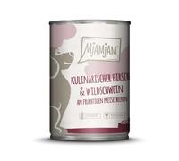 MjAMjAM - nourriture humide premium pour chiens - cerf et sanglier culinaires aux canneberges, pack de 6 (6 x 400 g), sans céréales avec de la viande supplémentaire