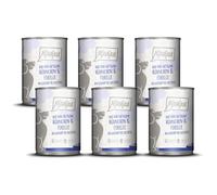 MjAMjAM - Nourriture Humide Premium pour Chiens - Duo de Poulet juteux & Truite aux courgettes cuites à la Vapeur, Paquet de 6 (6 x 400g), sans céréales avec Extra Viande